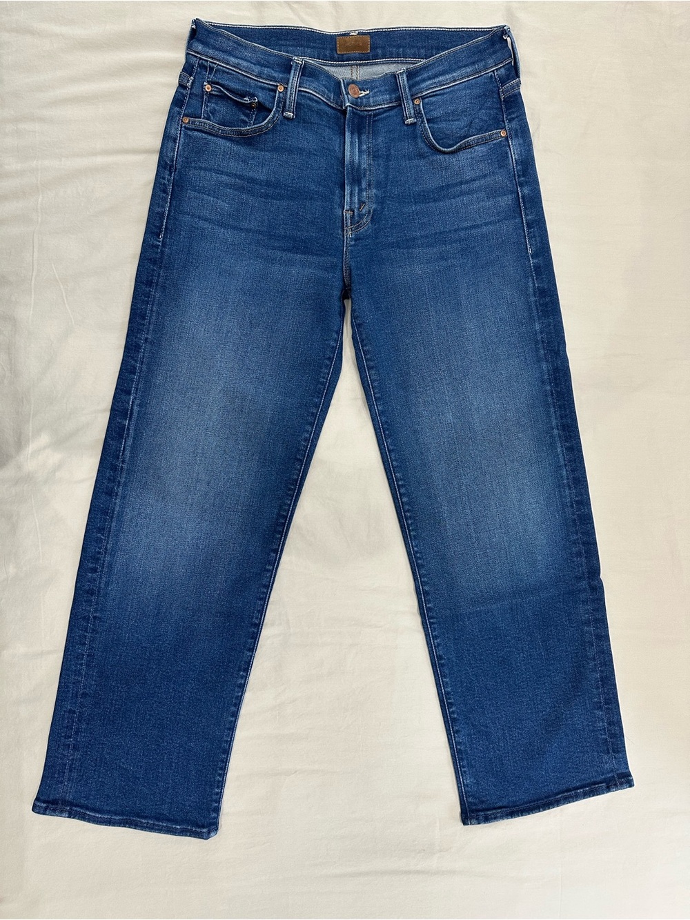 Mother Rambler Straight Blue Jeans